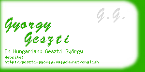 gyorgy geszti business card
